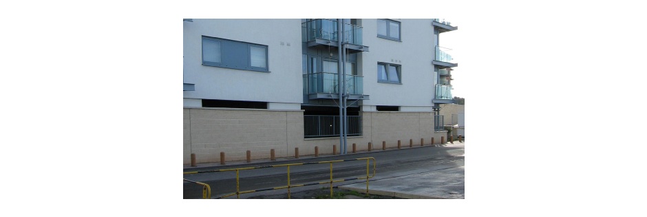 Poorly designed under-croft parking creates dead fronts and divorces the building from activities on the street