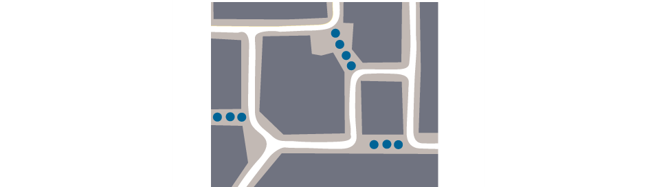 Preferential routes through a network