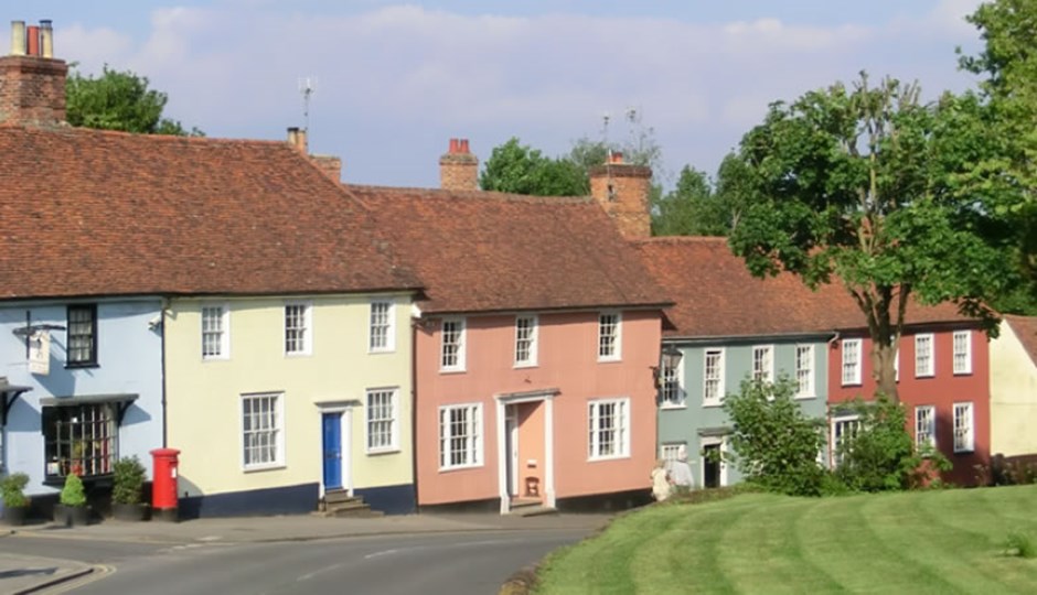 Characterful homes step down hill in Thaxted