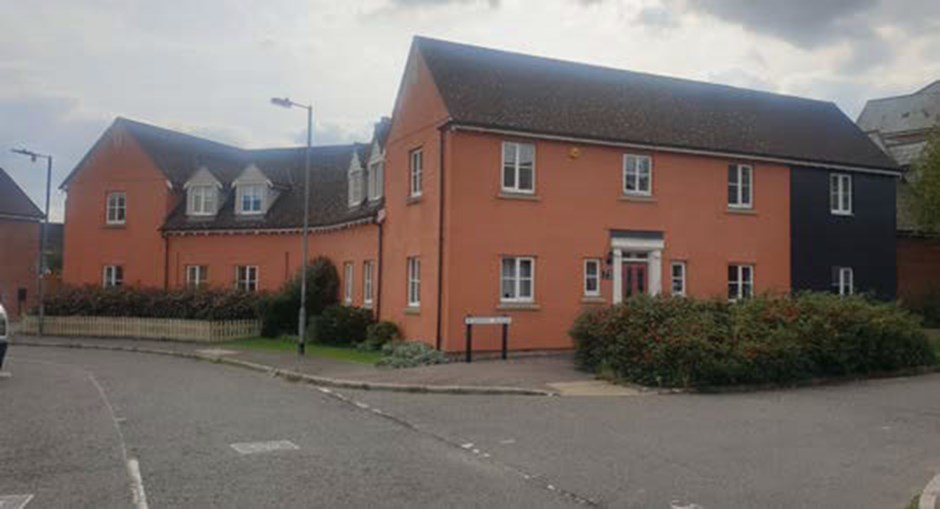 Joined buildings at Flitch Green create a compact development and make reference to local vernacular