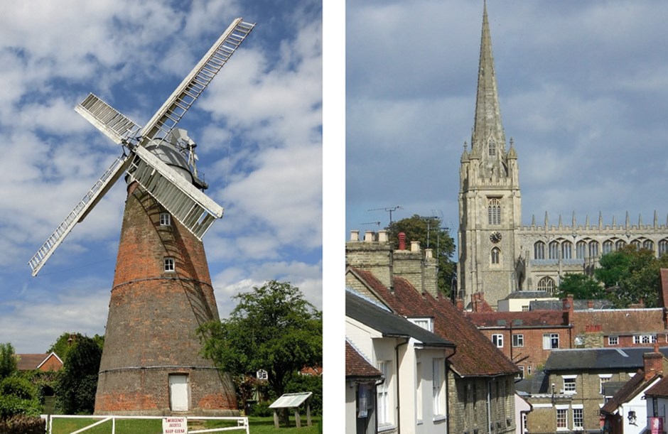 Historic tall buildings in Stansted Mountfitchet and Saffron Walden