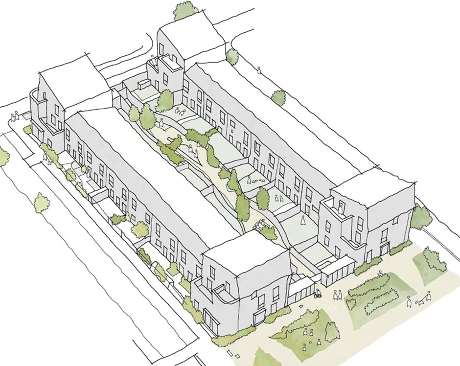 Traditional terrace forms are reinterpreted in a Passivhaus design at Goldsmith Street in Norwich. Similar solutions, drawing reference from the Victorian terraces with linking footpaths across Uttlesford could facilitate compact block structures and in Uttlesford.
