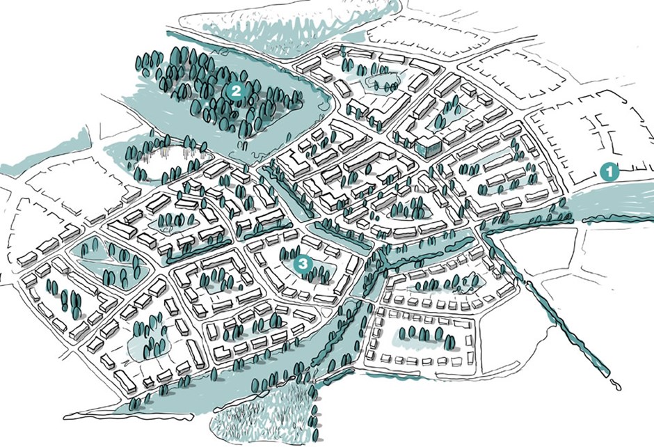 Nature and open space connectivity design principles to create a high quality network of green spaces rich in biodiversity.