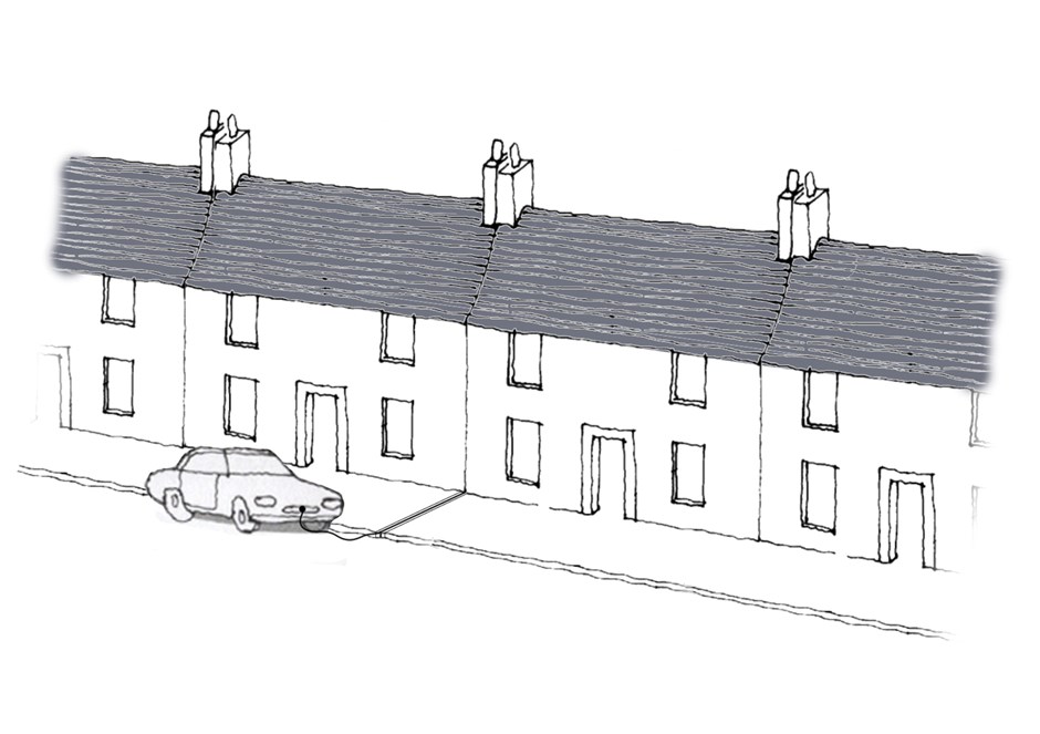 To successfully achieve EV parking and charging for terrace housing, ducting changes should be incorporated into the public realm from the outset.