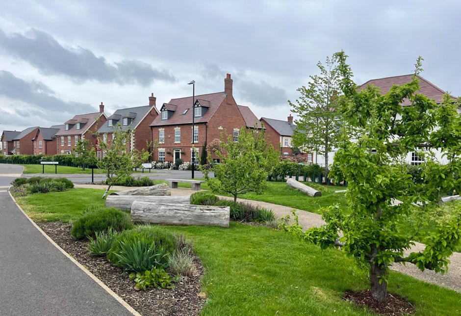 Multi-functional meeting space at Houlton, Rugby with spaces for play, wildlife, socialising and gatherings.