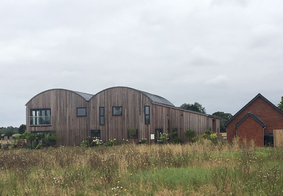 Barn conversion in Uttlesford using prevalent vernacular materials.