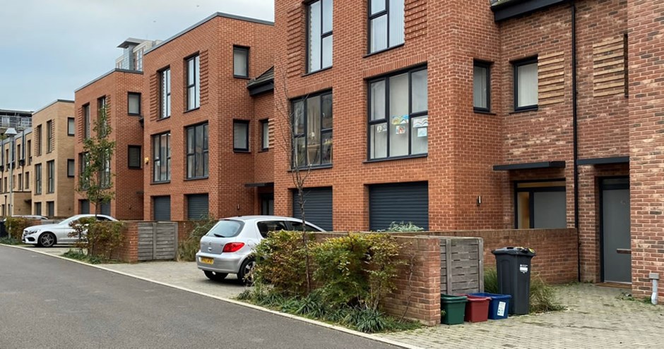 Each dwelling in Reynard Mills, Hounslow has enough space for several bins as well as on-plot parking.