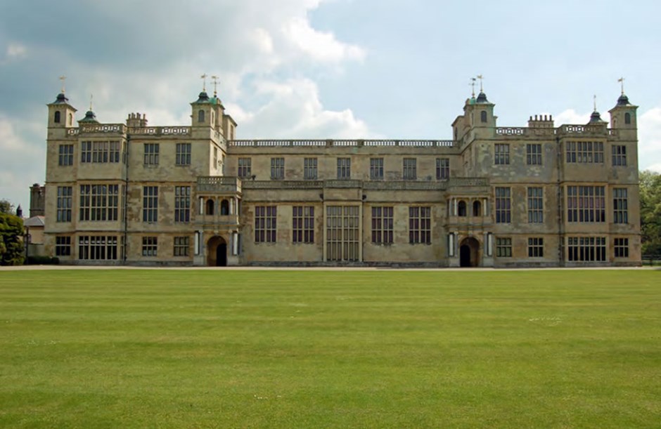 Audley End House still sits within its formal parkland and the associated village is now discretely tucked away to the south.